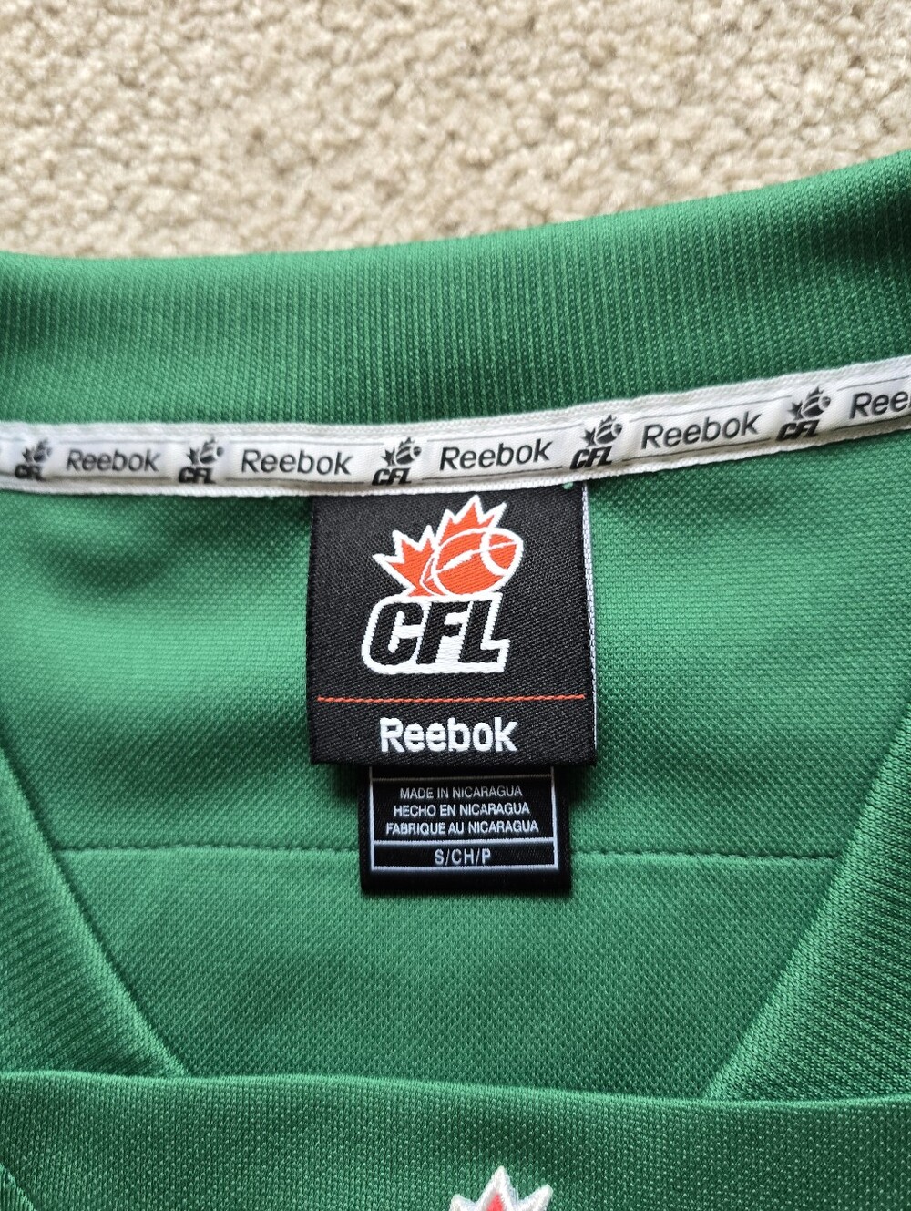 Reebok CFL Saskatchewan 89 GETZLAF Football Jersey Unisex Size Small - Picture 8 of 10